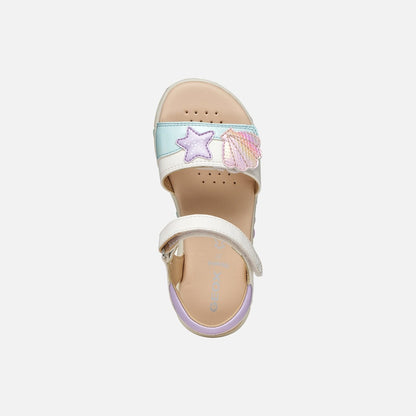 Geox sandal - Haiti - white pink - Kirbys Footwear Ltd