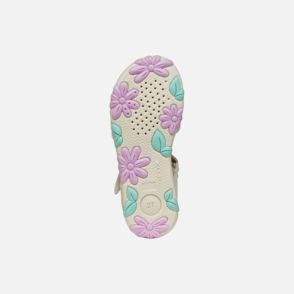Geox sandal - Haiti - white pink - Kirbys Footwear Ltd