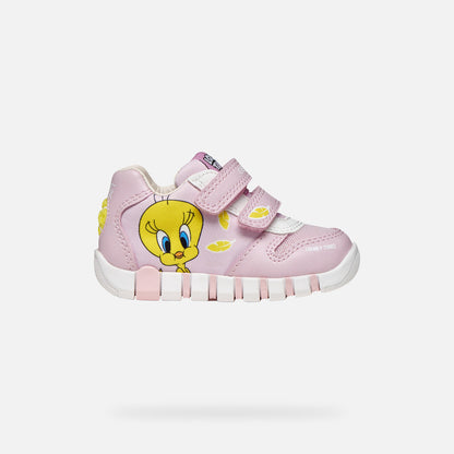 Geox Iupidoo velcro pink looney toons - Kirbys Footwear Ltd