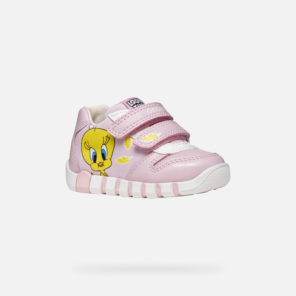 Geox Iupidoo velcro pink looney toons - Kirbys Footwear Ltd