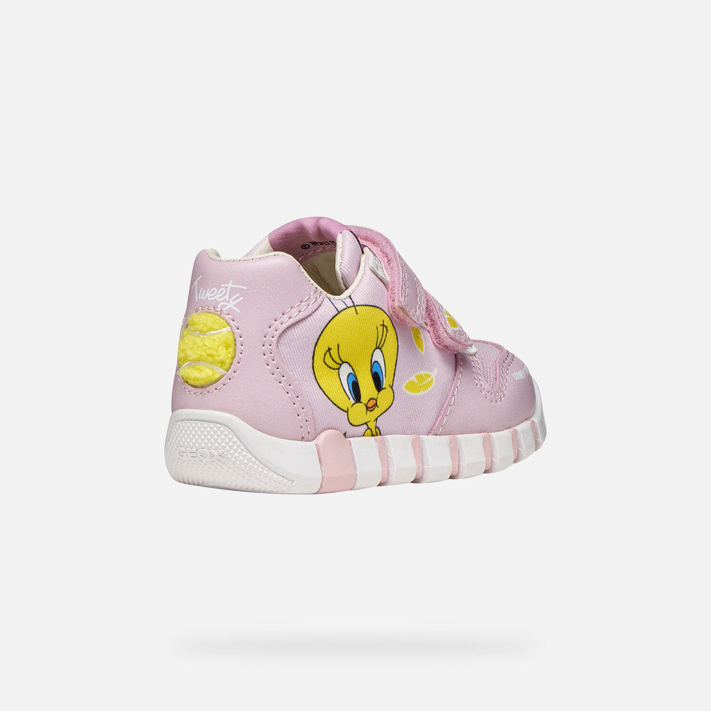 Geox Iupidoo velcro pink looney toons - Kirbys Footwear Ltd