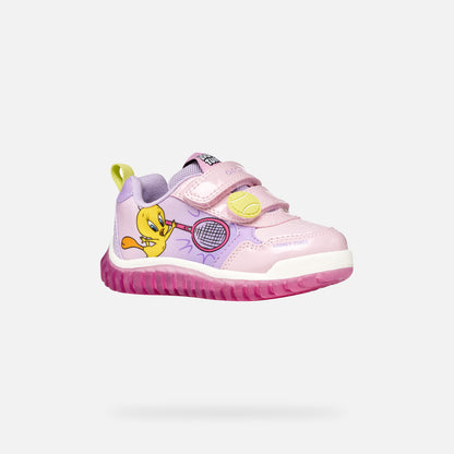 Geox tweety bird lights trainers lightyloo lilac - Kirbys Footwear Ltd
