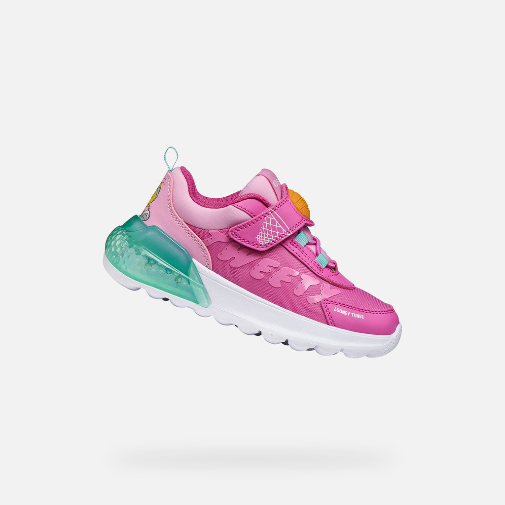 Geox Activart looney tunes pink lights - Kirbys Footwear Ltd
