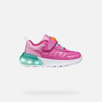 Geox Activart looney tunes pink lights - Kirbys Footwear Ltd