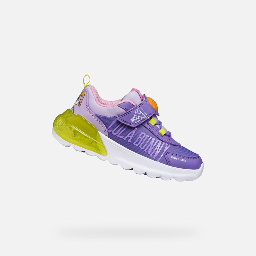 Geox Activart looney tunes lilac lights - Kirbys Footwear Ltd