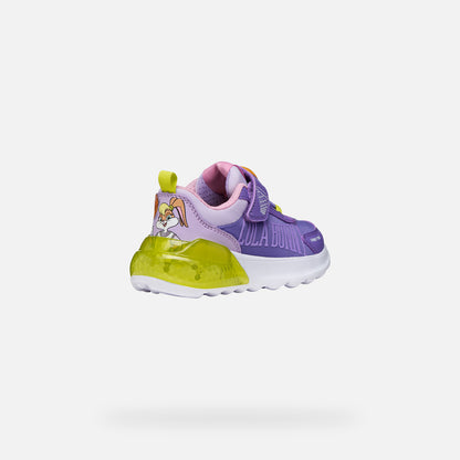 Geox Activart looney tunes lilac lights - Kirbys Footwear Ltd