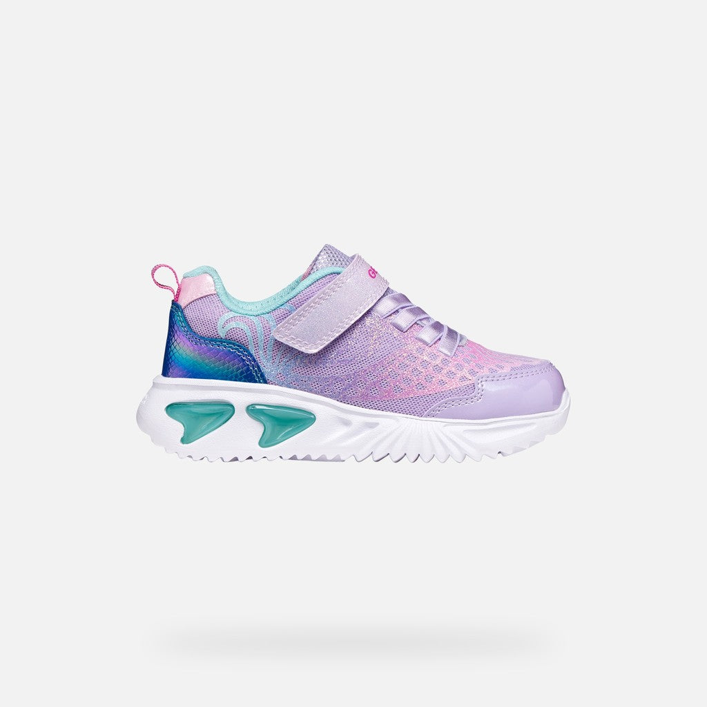 Geox Assister mermaid lilac lights - Kirbys Footwear Ltd