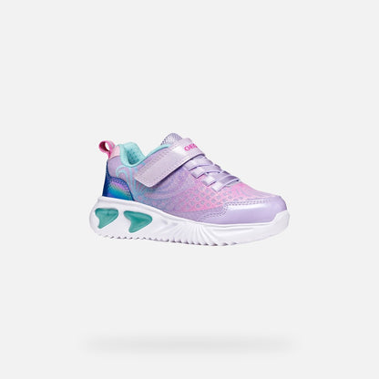 Geox Assister mermaid lilac lights - Kirbys Footwear Ltd