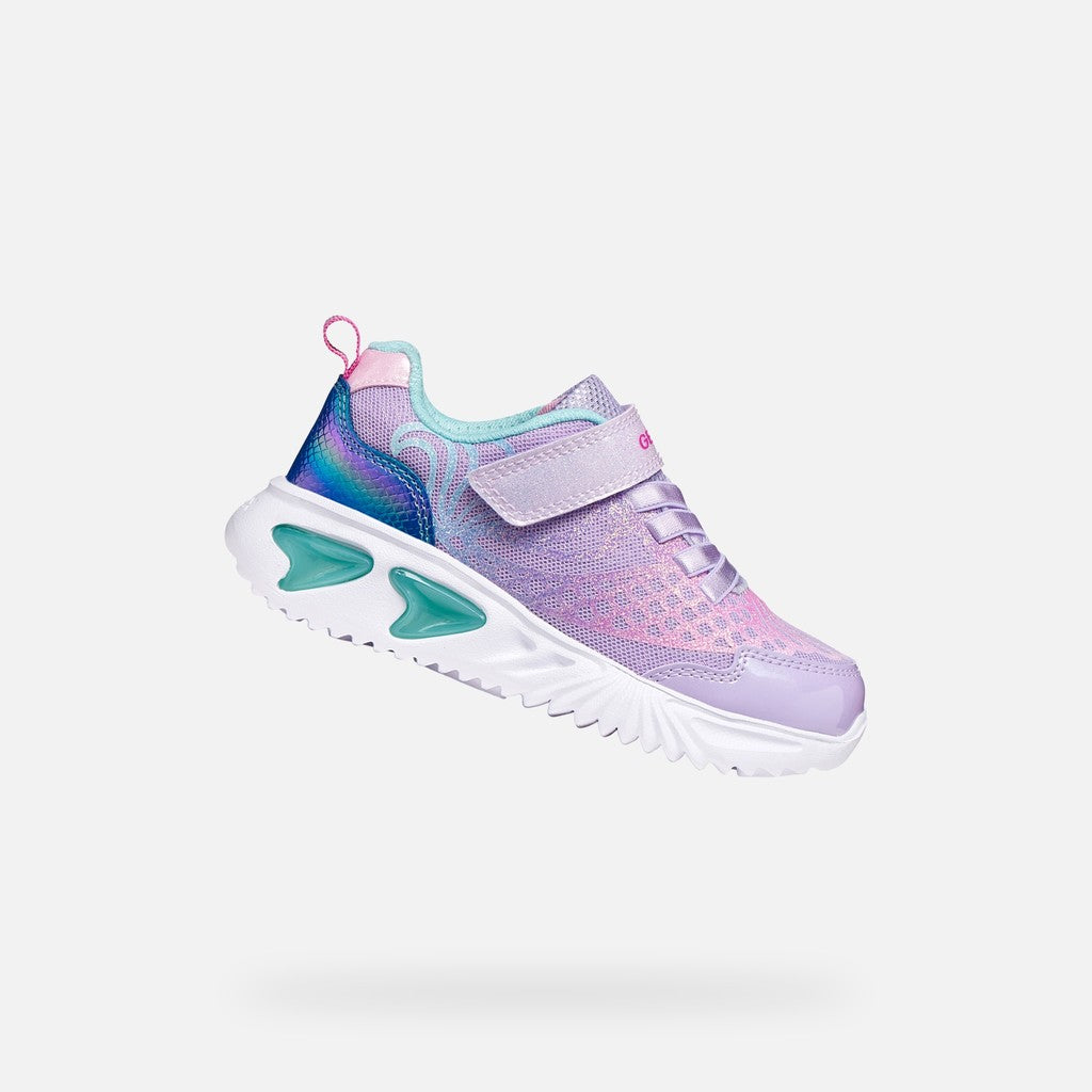 Geox Assister mermaid lilac lights - Kirbys Footwear Ltd