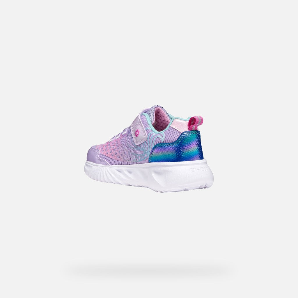 Geox Assister mermaid lilac lights - Kirbys Footwear Ltd