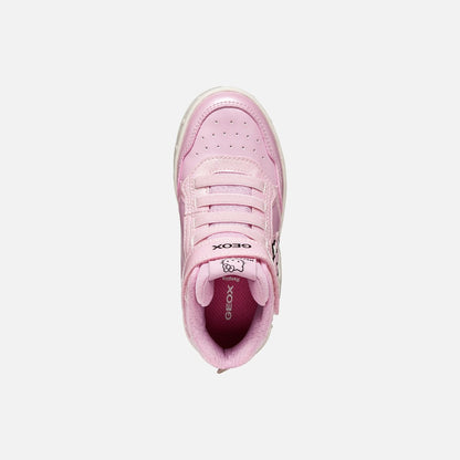 Geox Hello Kitty high top lights Skylin pink - Kirbys Footwear Ltd