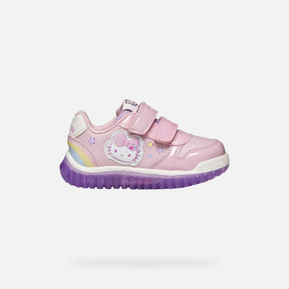 Geox lightyloo velcro pink Hello Kitty lights
