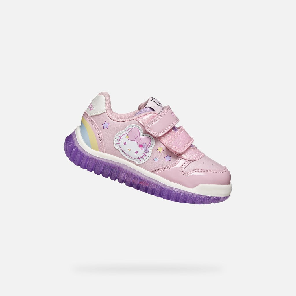 Geox lightyloo velcro pink Hello Kitty lights
