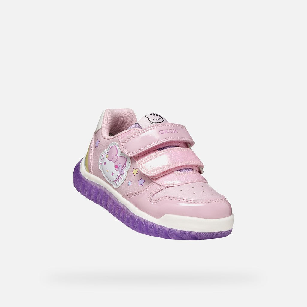 Geox lightyloo velcro pink Hello Kitty lights