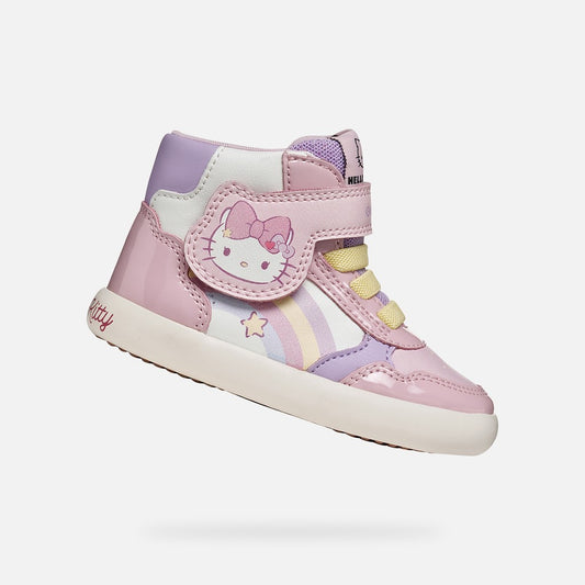 Geox Hello Kitty Gisli pink velcro boot