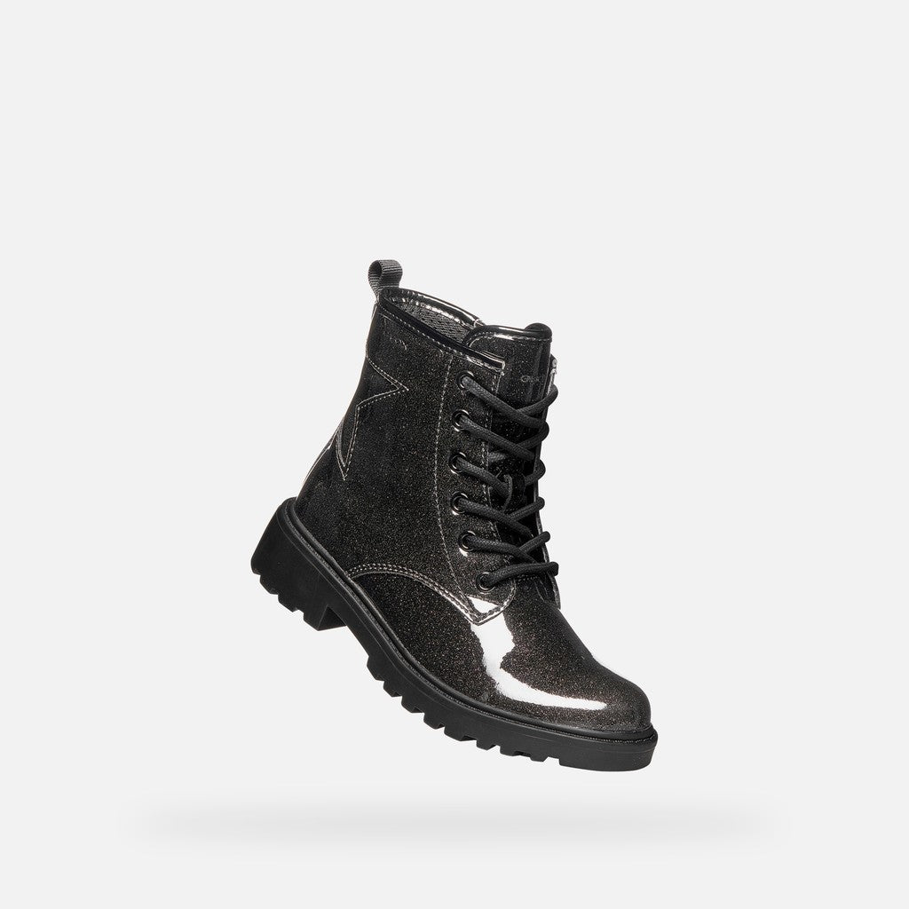 Geox Casey boot black sparkle