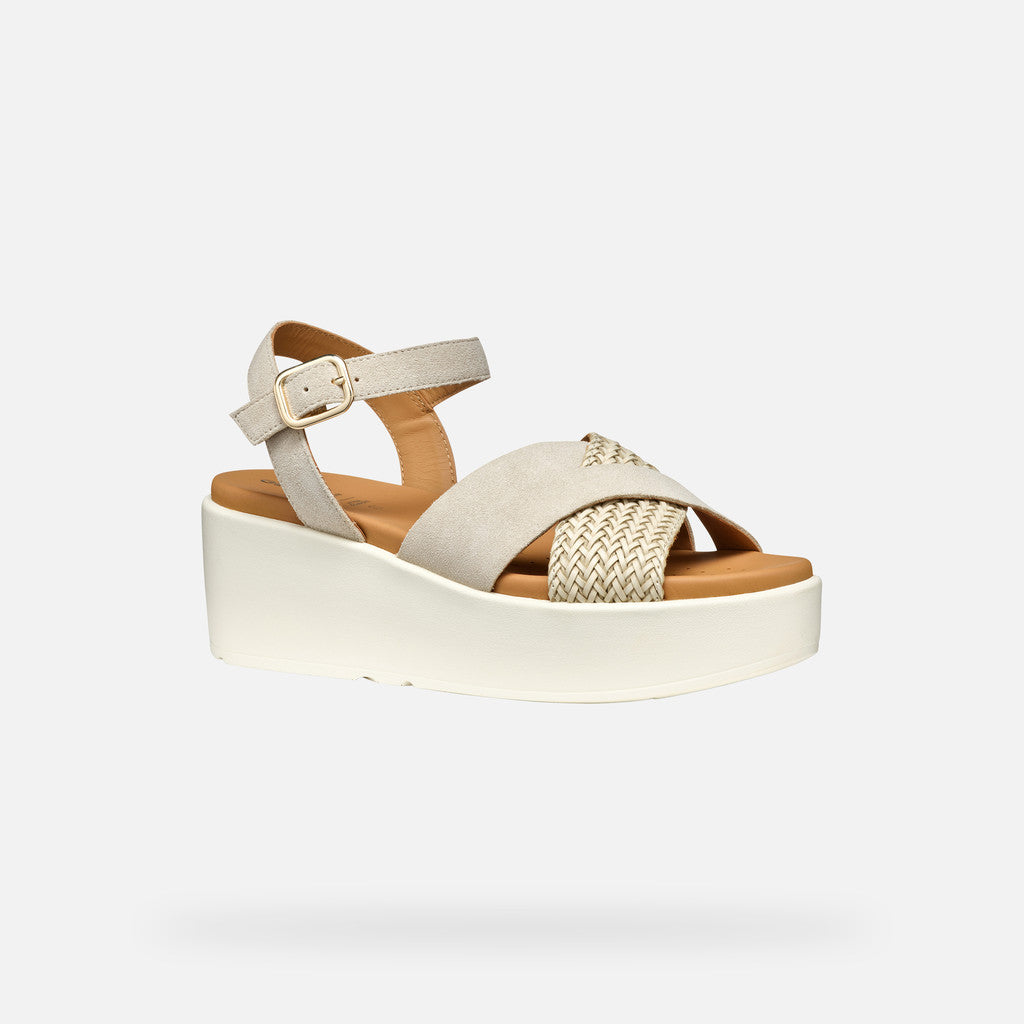 Geox Xand 2.2s wedge sandal - taupe