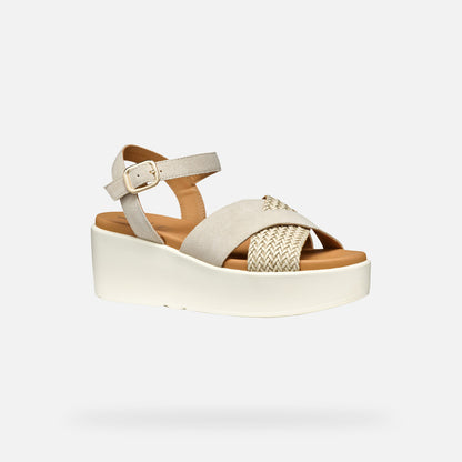 Geox Xand 2.2s wedge sandal - taupe