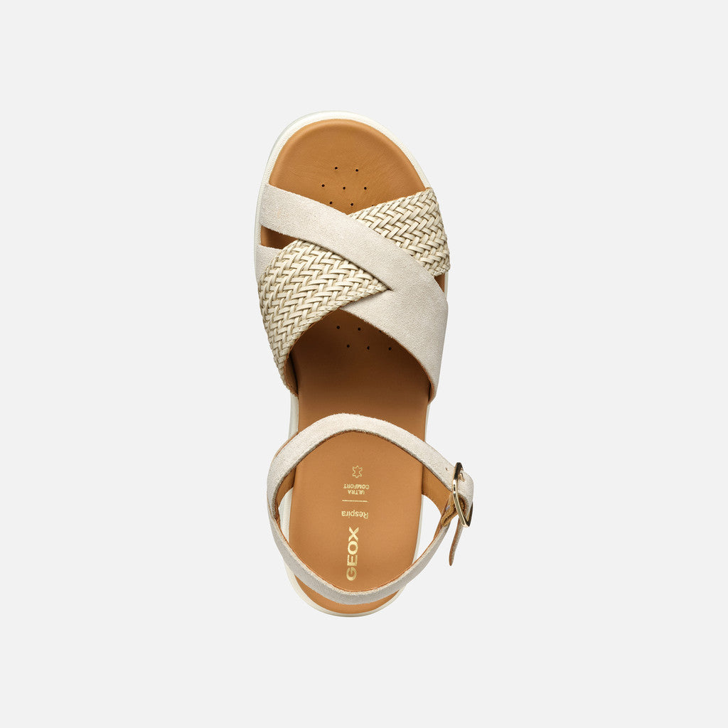 Geox Xand 2.2s wedge sandal - taupe