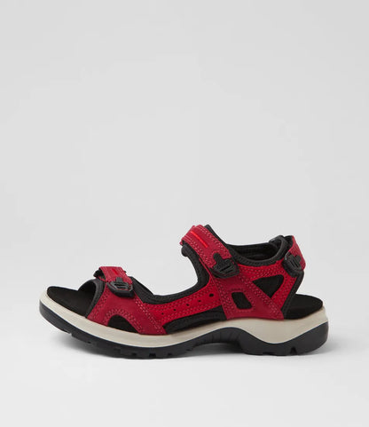 Ecco off road Yacatan sandal - red - Kirbys Footwear Ltd