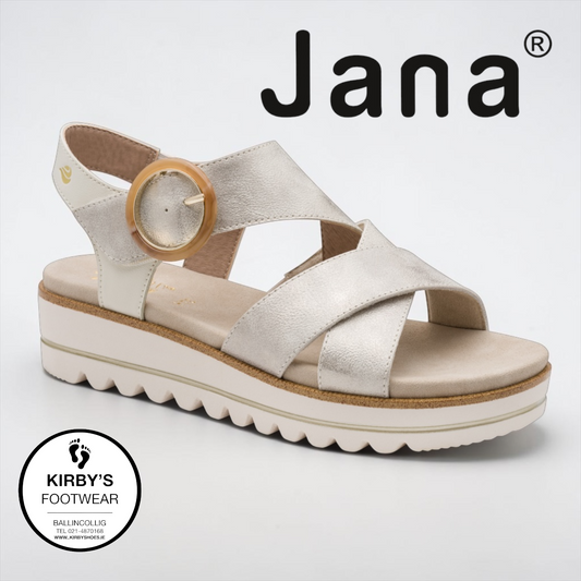 Jana sandal - 28272 beige gold - Kirbys Footwear Ltd