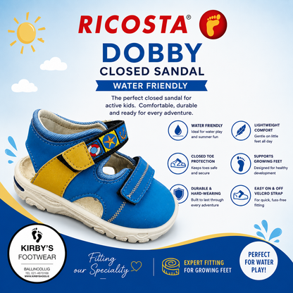 Ricosta Dobby - blue - closed sandal - water friendly - Kirbys Footwear Ltd