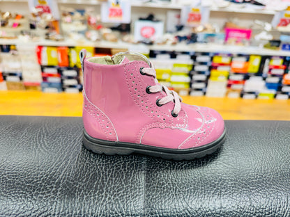 Ricosta Jemmy boot pink patent lace with zip