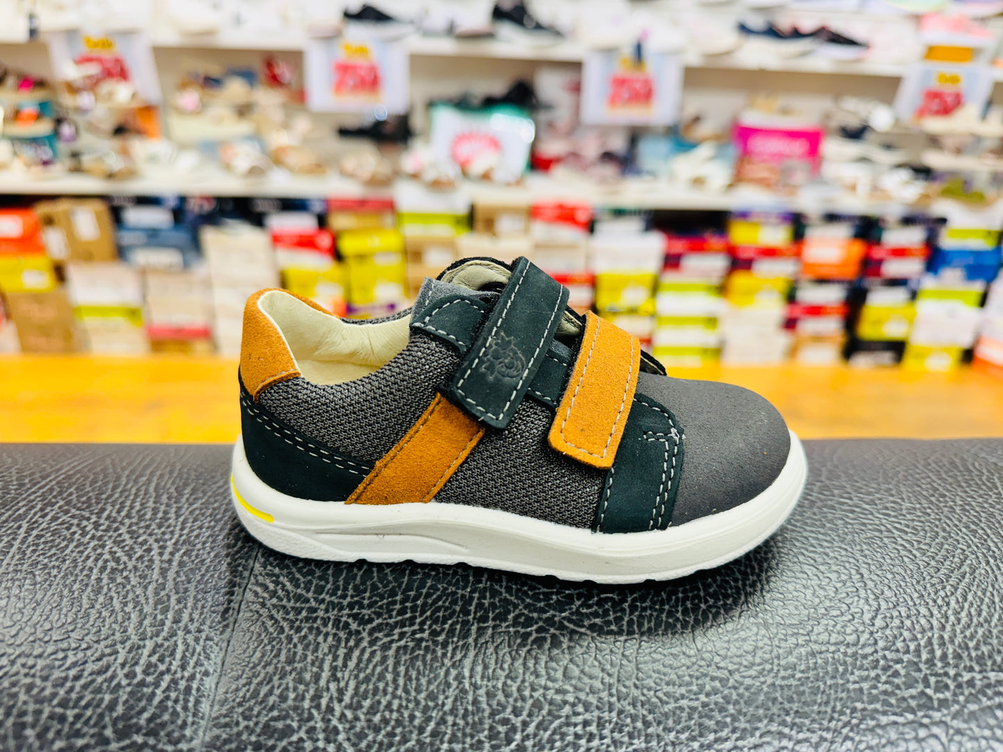 Ricosta Riley asphalt velcro leather
