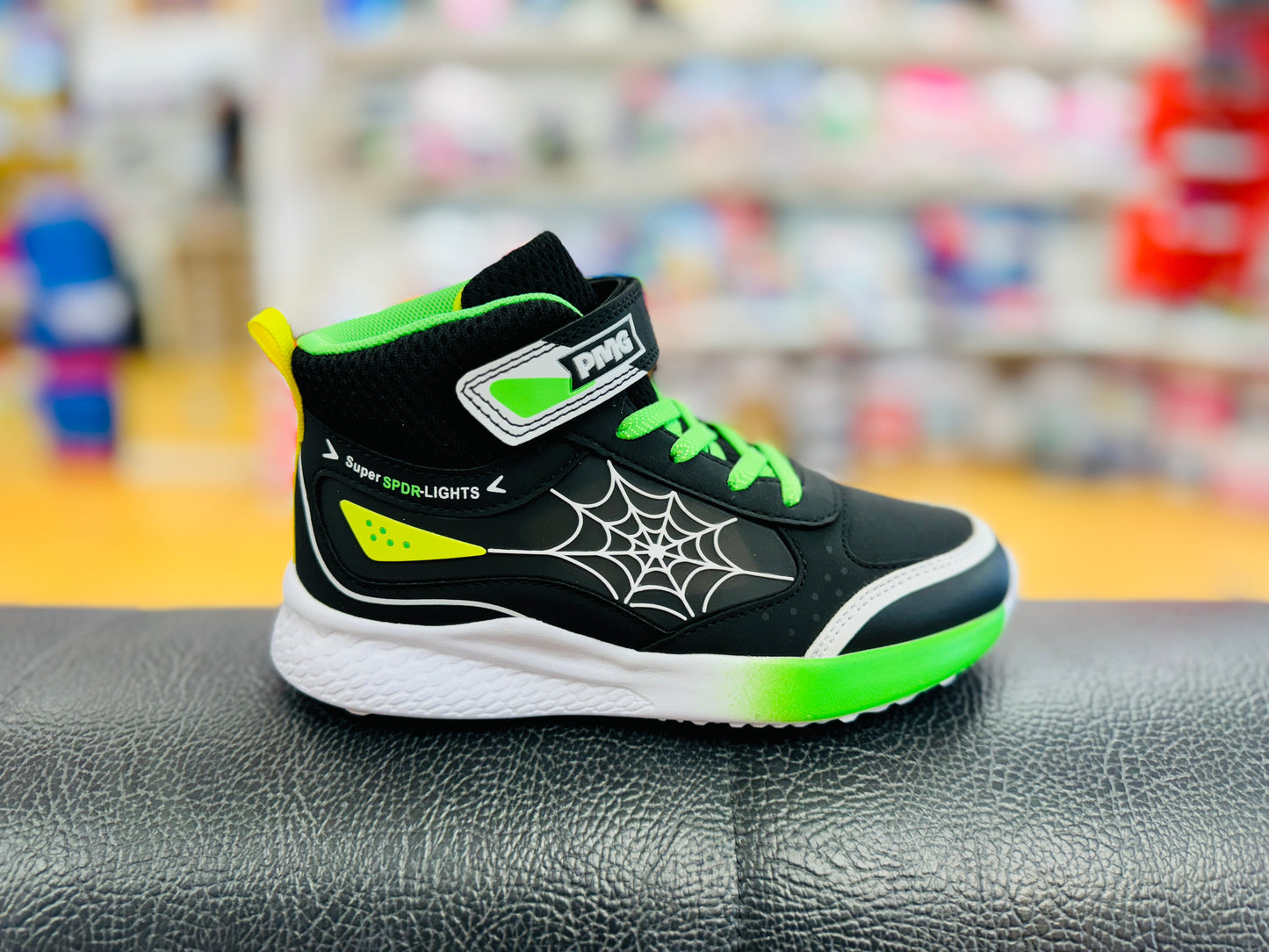 Primigi high top trainer lights - black green