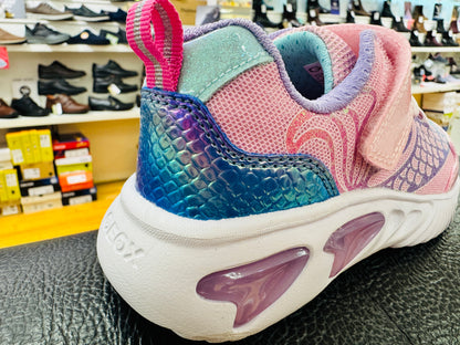 Geox Assister mermaid pink lights - Kirbys Footwear Ltd