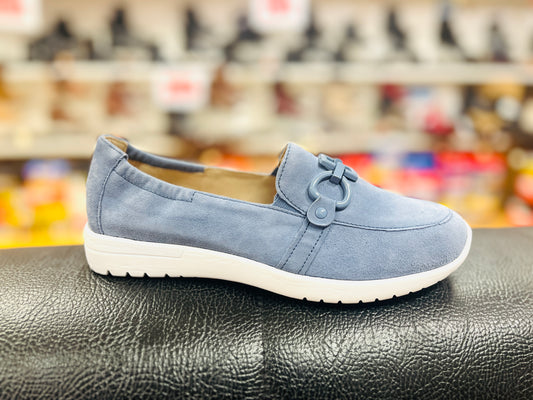 Caprice slip on 24708 blue suede