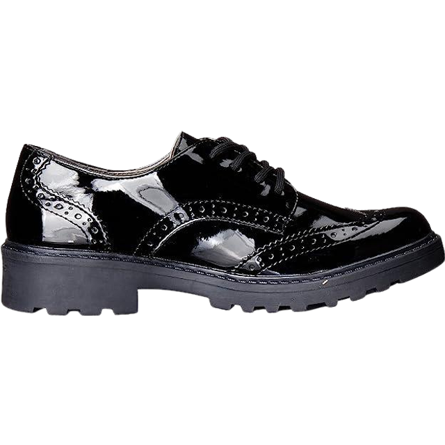 Geox Casey black patent lace