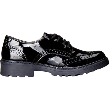 Geox Casey black patent lace
