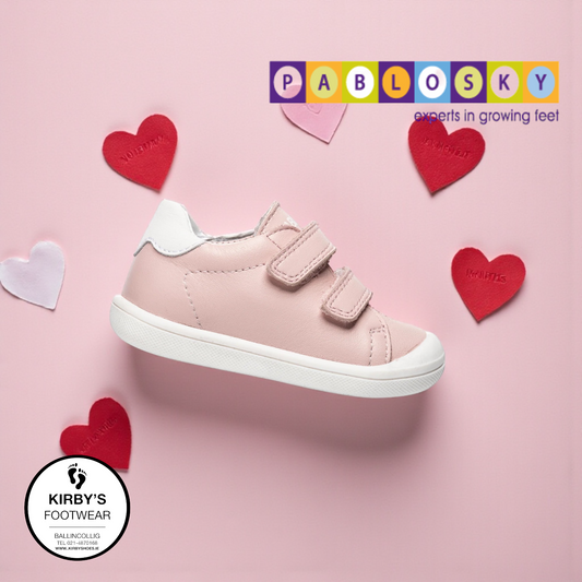Pablosky leather velcro pink 064870 - Kirbys Footwear Ltd