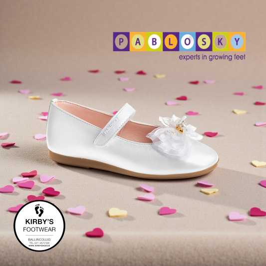 Pablosky white leather 358708 - Kirbys Footwear Ltd