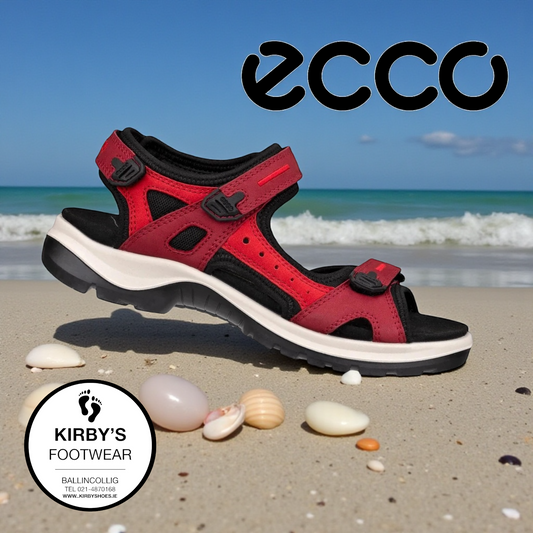 Ecco off road Yacatan sandal - red - Kirbys Footwear Ltd