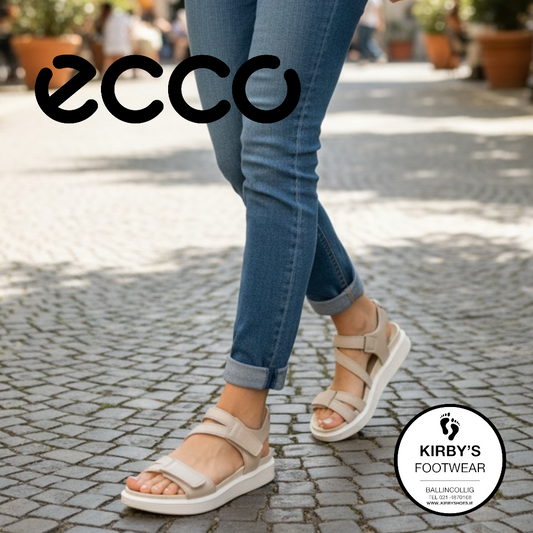 Ecco Soft sandal - limestone - 238803 - Kirbys Footwear Ltd