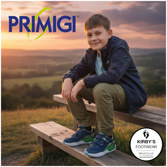 Primigi goretex trainer navy green -  waterproof - 1431133 - Kirbys Footwear Ltd