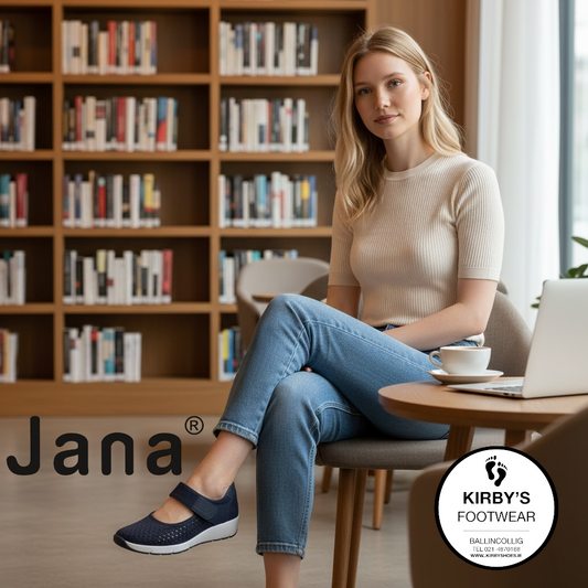 Jana strap navy - 24664 - Kirbys Footwear Ltd