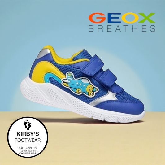 Geox Sprintye runner blue yellow - Kirbys Footwear Ltd