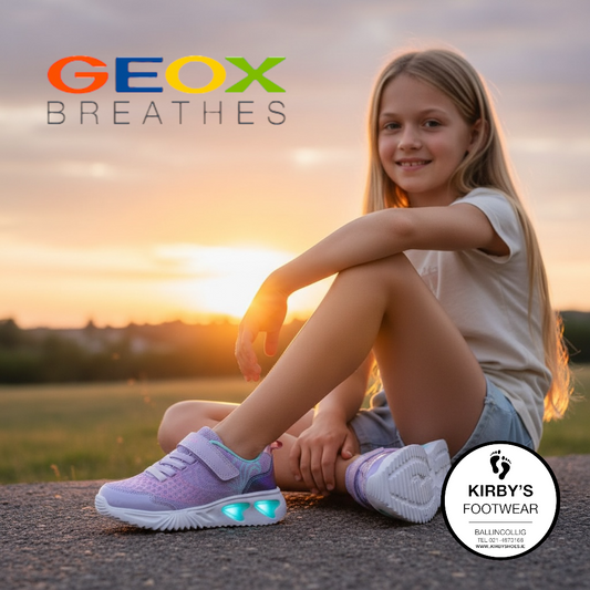 Geox Assister mermaid lilac lights - Kirbys Footwear Ltd