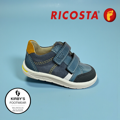 Ricosta Jamie navy blue velcro leather - Kirbys Footwear Ltd