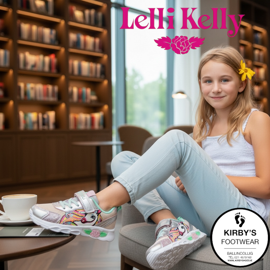 Lelli Kelly Maggie unicorn lights silver pink - Kirbys Footwear Ltd