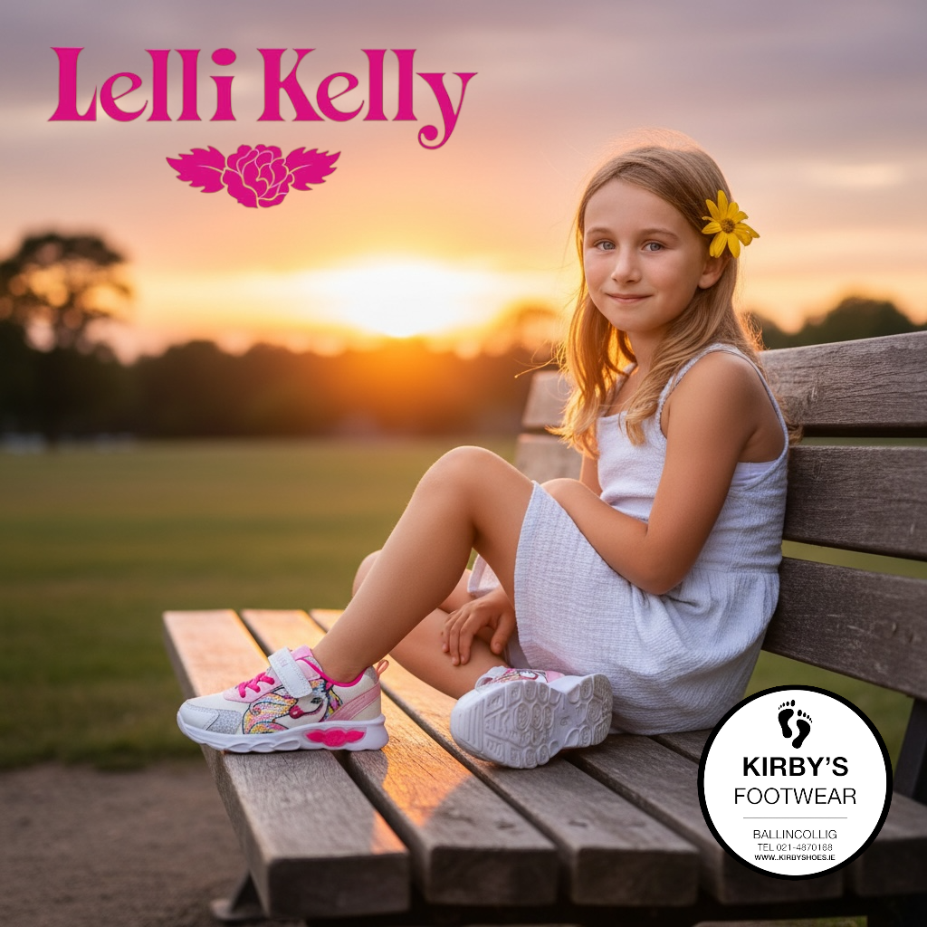 Lelli Kelly Maggie unicorn lights white pink - Kirbys Footwear Ltd
