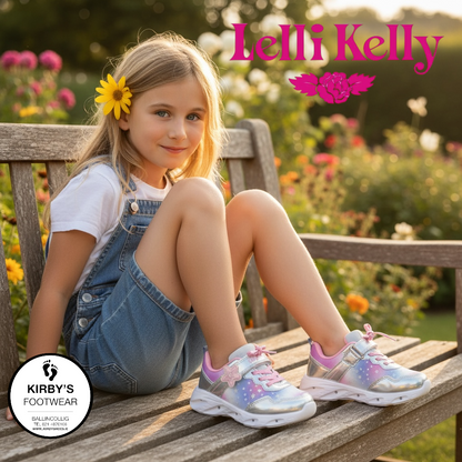 Lelli Kelly Stella silver pink - lights - Kirbys Footwear Ltd