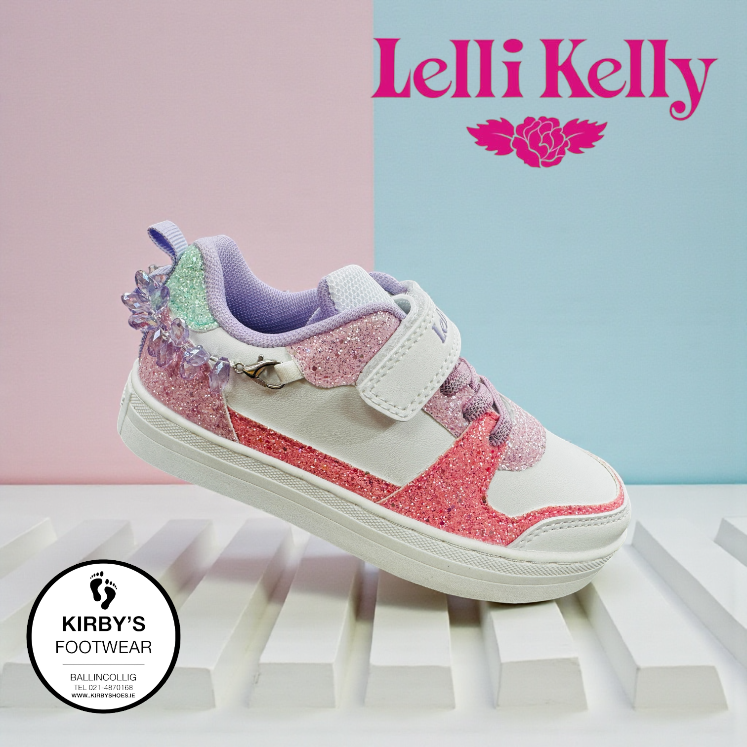 Lelli Kelly Gioiello white pink - charms - Kirbys Footwear Ltd