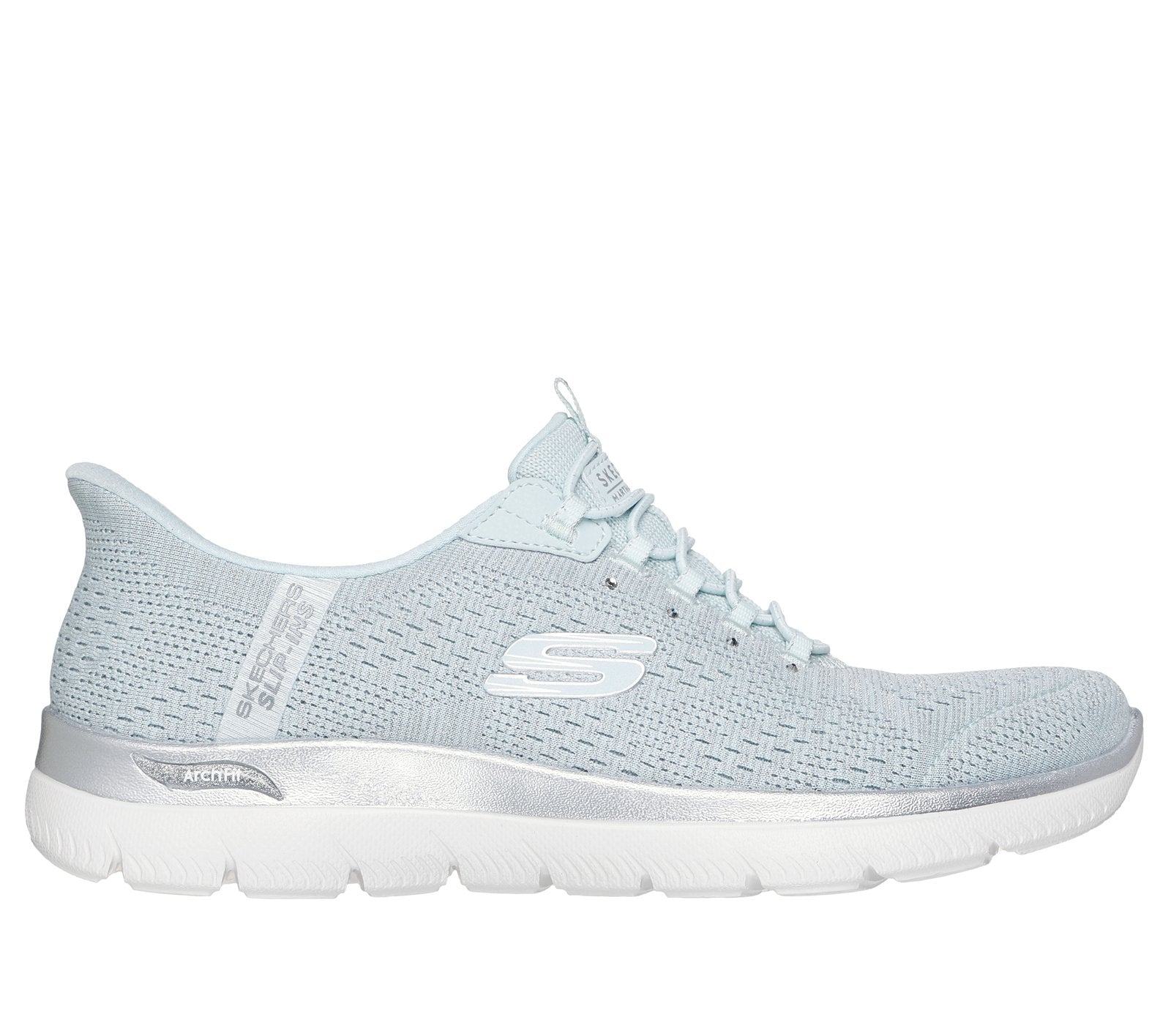 Martha Stewart Skechers Slip-In Arch Fit Summits - soft shimmer - light blue - Kirbys Footwear Ltd