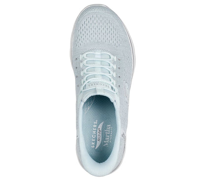 Martha Stewart Skechers Slip-In Arch Fit Summits - soft shimmer - light blue - Kirbys Footwear Ltd