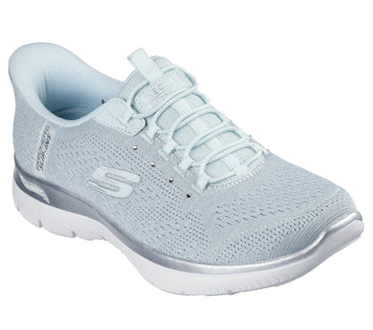 Martha Stewart Skechers Slip-In Arch Fit Summits - soft shimmer - light blue - Kirbys Footwear Ltd