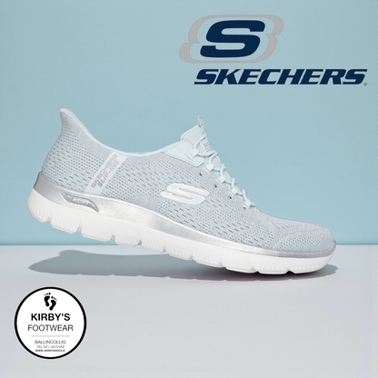 Martha Stewart Skechers Slip-In Arch Fit Summits - soft shimmer - light blue - Kirbys Footwear Ltd